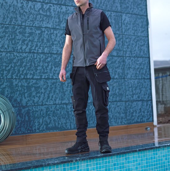 BITCO- OISE Water de travail stretch Homme Poches genouillères hydrofuges et oléofuges Renforcées en Cordura