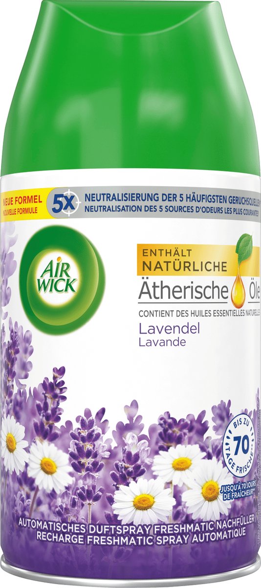 Air Wick Recharge Freshmatic Huiles Essentielles Lavande et Patchouli  Relaxant