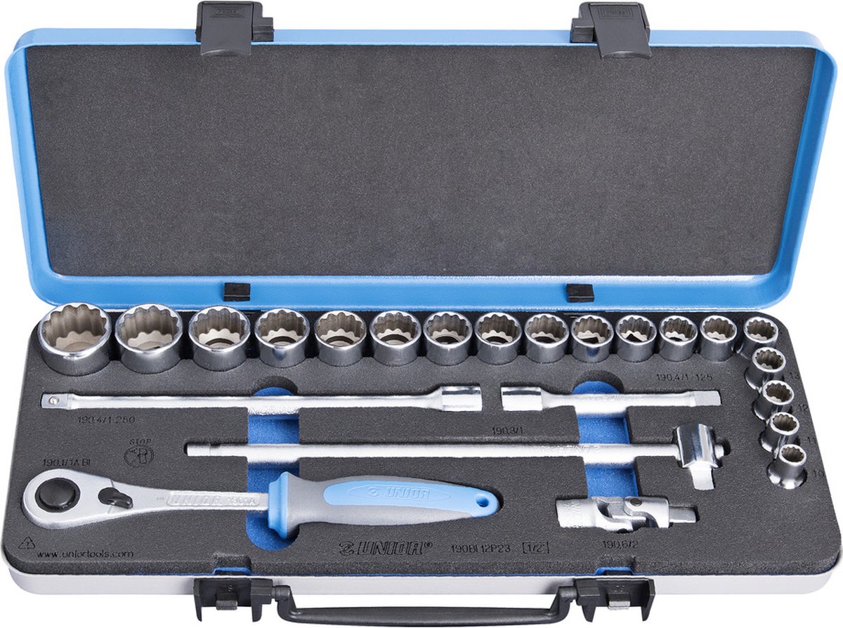 UNIOR - SET DOPPEN 1/2 - 10-32 12KANT PCS