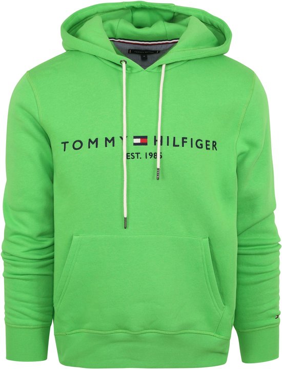 Tommy Hilfiger Hoodie Fel Groen Heren Maat S Regular fit bol