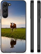 Backcase TPU Siliconen Hoesje Geschikt voor Samsung Galaxy S23 Plus GSM Hoesje met Zwarte rand Koe
