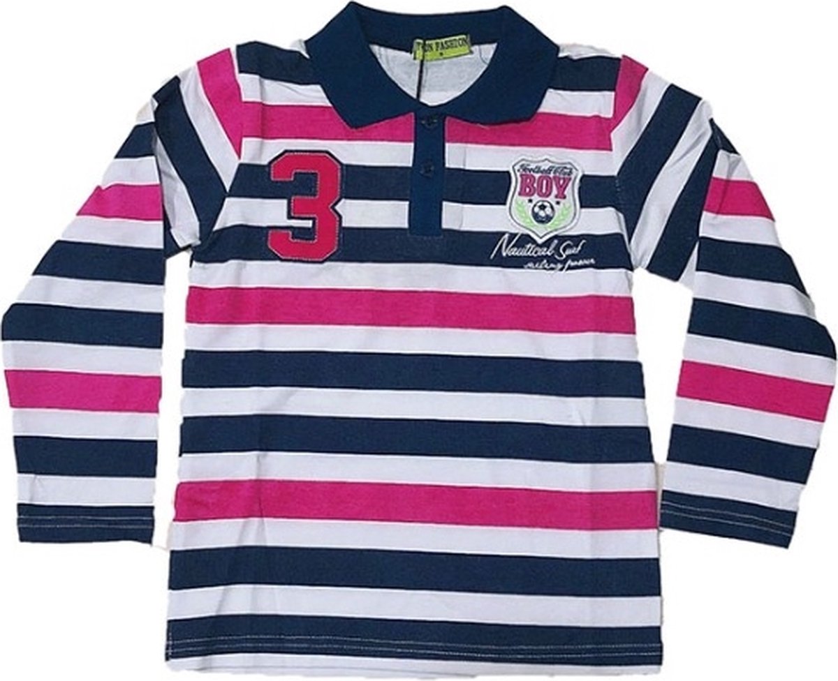 T-shirtje met voetbal logo voor jongens - magenta - 4 jaar