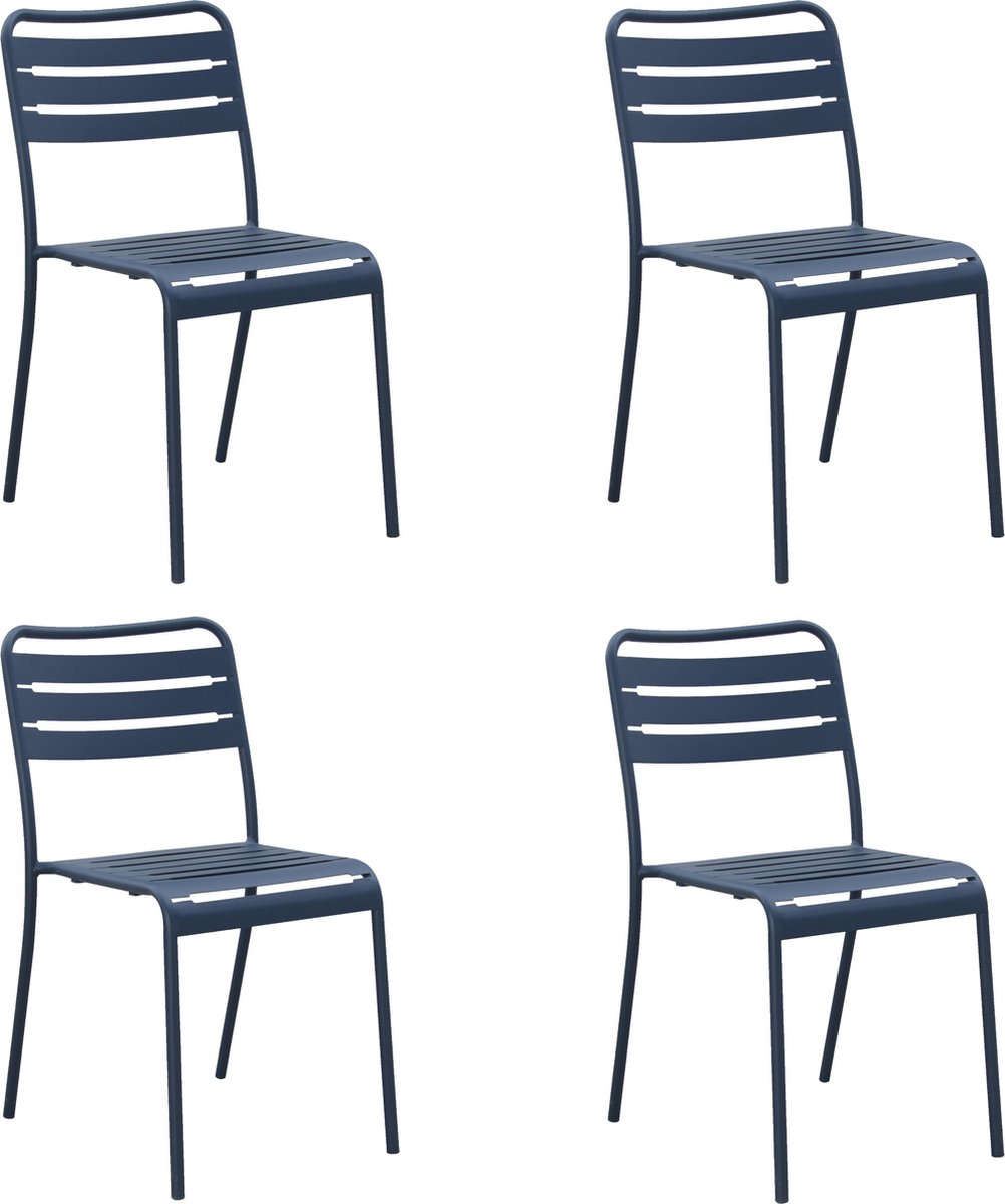 GENERIC - Set de 4 Chaises de jardin CAFE - 4 x Chaise de Jardin -  Empilables - L.52 x... | bol.com