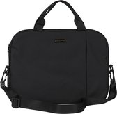 Zagatto - Sac pour ordinateur portable noir, 15,6 pouces, sac à bandoulière, 40x29x4,2cm