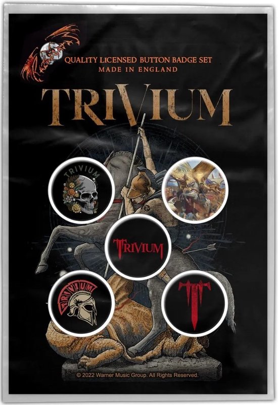 Trivium - Dans la Cour du Dragon - Lot de 5 badges
