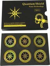 6 pièces Quantum Shield Gold - Autocollant anti-radiation - Electrosmog - Protection contre les radiations - Orgonite - 5G - WiFi EMF