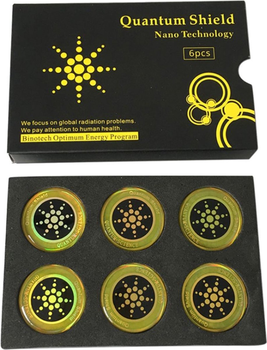 6 stuks Quantum Shield Gold - Anti Straling Sticker - Electrosmog - Bescherming Tegen Straling - Orgonite - 5G - WiFi EMF