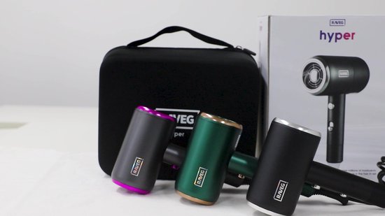 Föhn met Diffuser Ionische Haardroger Krullen - Gray/Magenta | bol