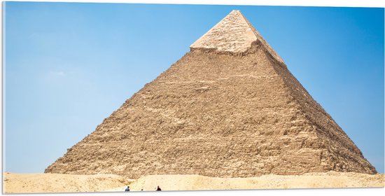 WallClassics - Acrylglas - Piramide in de Woestijn - 100x50 cm Foto op Acrylglas (Wanddecoratie op Acrylaat)