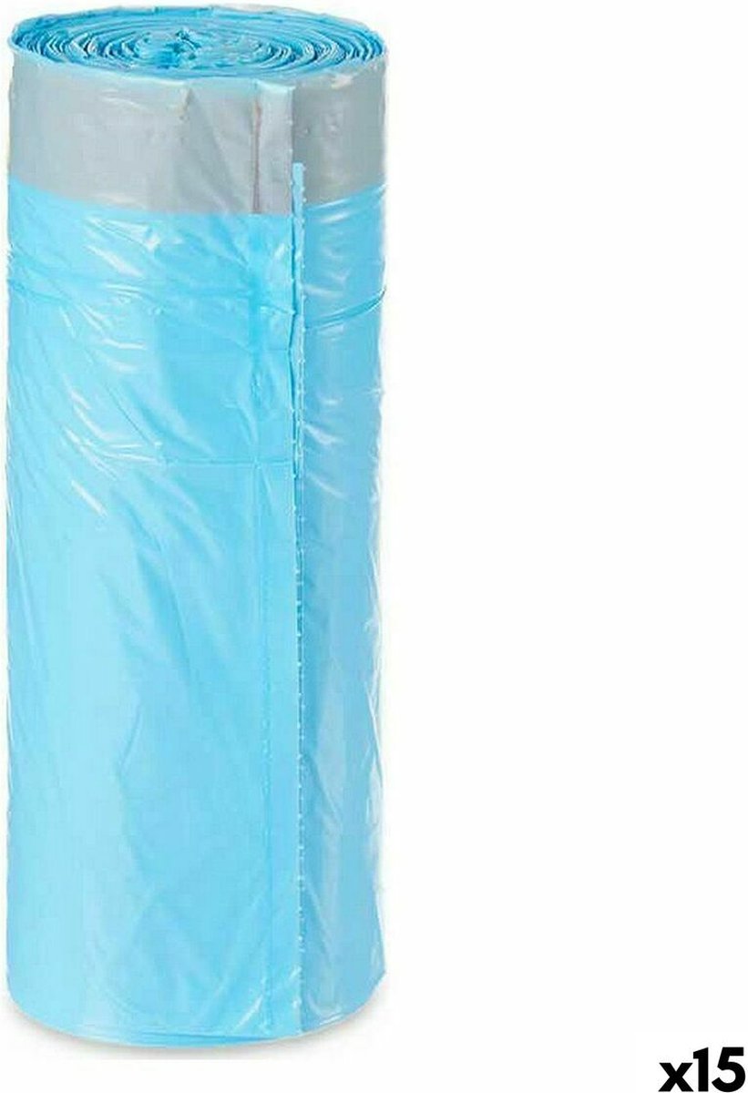 Goedkoopste Vuilniszakken Blauw Polyethyleen 15 Stuks (30 L