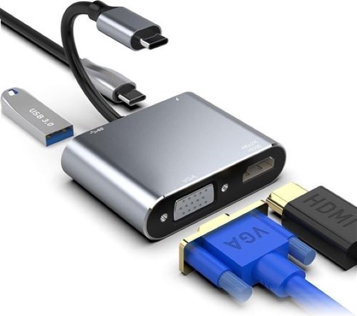 PORT Connect - station d'accueil USB-C de voyage pour PC et Mac- VGA, HDMI  Pas Cher