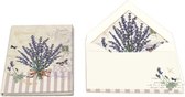 Kartos - Lavanda- luxe Italiaans briefpapier - 10 kaarten met 10 enveloppen - moederdag cadeautje - schrijven - papier - italiaans papier - lavendel
