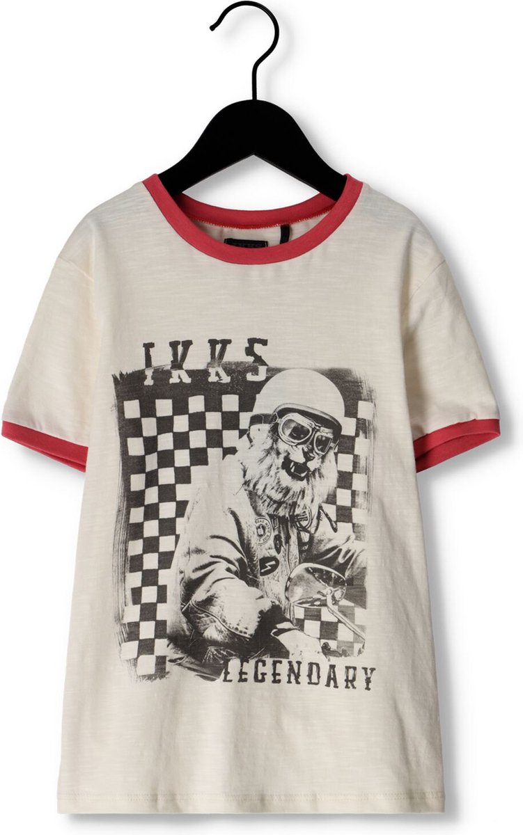 Ikks T-shirt Mc Polo's & T-shirts Jongens - Polo shirt - Ecru - Maat 116