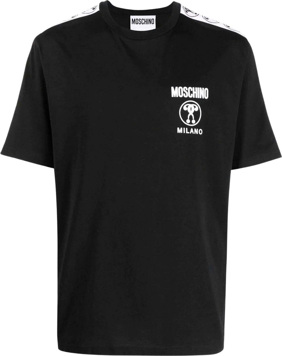Moschino Heren Double Question Mark T-shirt Zwart maat S