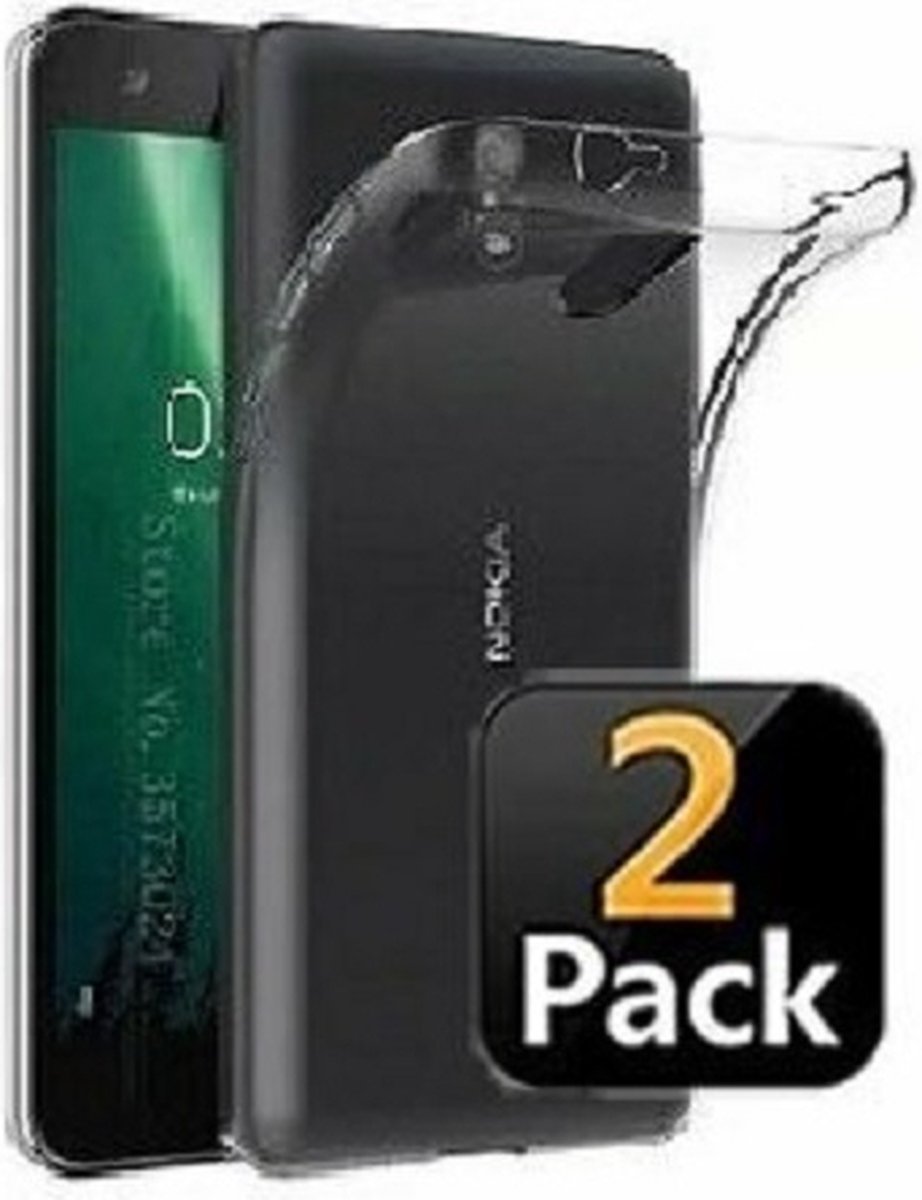 Nokia 3.1 Hoesje TPU Siliconen Transparant 2x