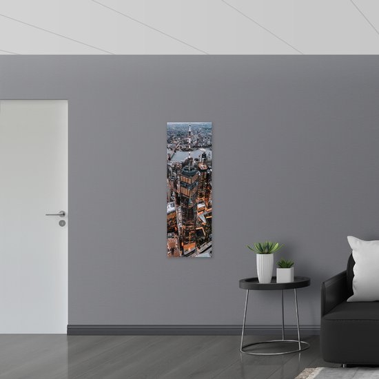 PVC Schuimplaat- De Stad vanuit de Lucht - New York - 40x120 cm Foto op PVC Schuimplaat