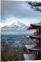 WallClassics - Acrylglas - Hoogste Berg van Japan - Fuji - 70x105 cm Foto op Acrylglas (Met Ophangsysteem)