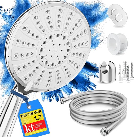 Lyvanas Testwinnaar douchekop met slang en houder douchekop voor