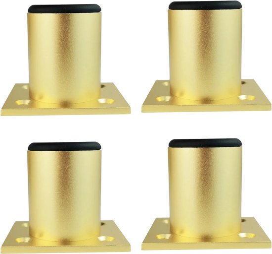 Qrity 4x Meubel Poten Poten voor meubilair Bankpoten, 100MM, Gouden
