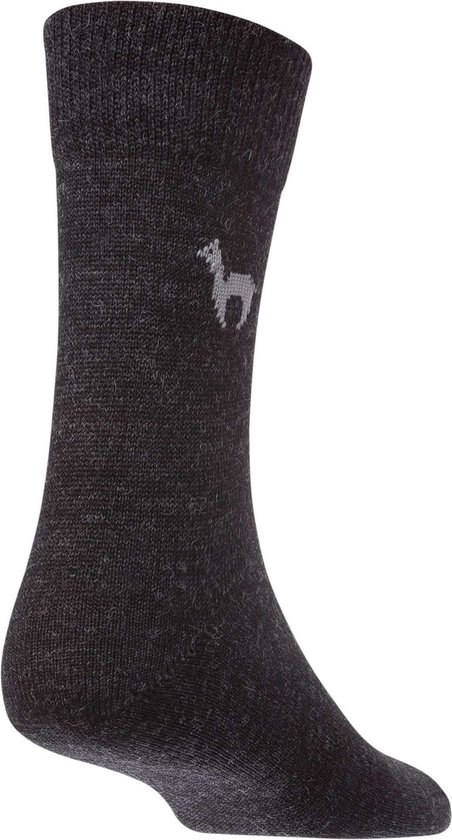 Apu Kuntur sokken - alpaca business sokken - kleur: donkergrijs - maat 36-38