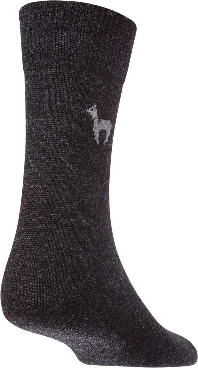 Apu Kuntur sokken - alpaca business sokken - kleur: donkergrijs - maat 36-38