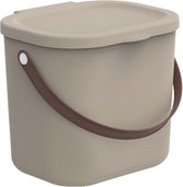 Rotho - Conteneur de stockage / Bidon de stockage avec couvercle 6L - Plastique recyclé sans BPA - Cappuccino