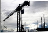 WallClassics - Dibond - Hijskraan - 105x70 cm Foto op Aluminium (Met Ophangsysteem)