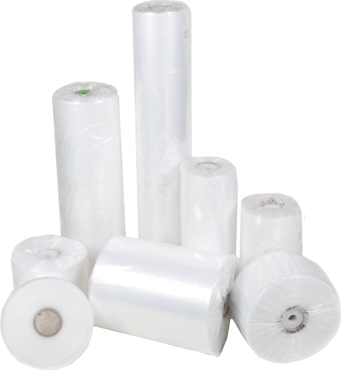 Kortpack - Buisfolie 12cm breed x 450mtr lang - 100my dik - Transparant - 1 Rol - Kokerdiameter: 76mm - Slangenfolie - (016.0054)