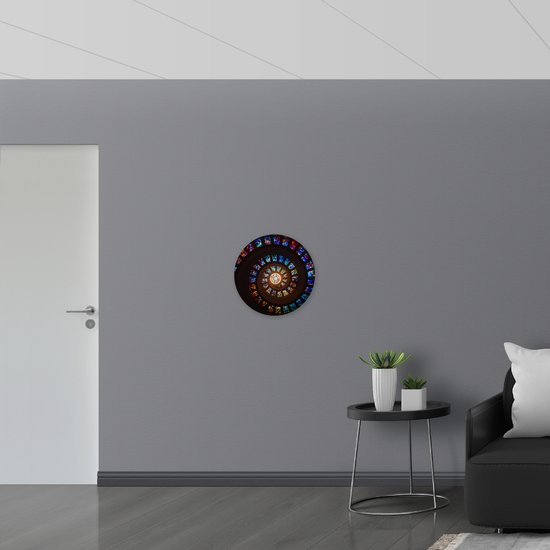 WallClassics - Muursticker Cercle - Art du Glas- 50x50 cm Photo sur Muursticker