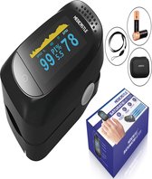 Medicastle® Saturatiemeter zuurstofmeter vinger - Complete set incl. batterijen - Saturatiemeters