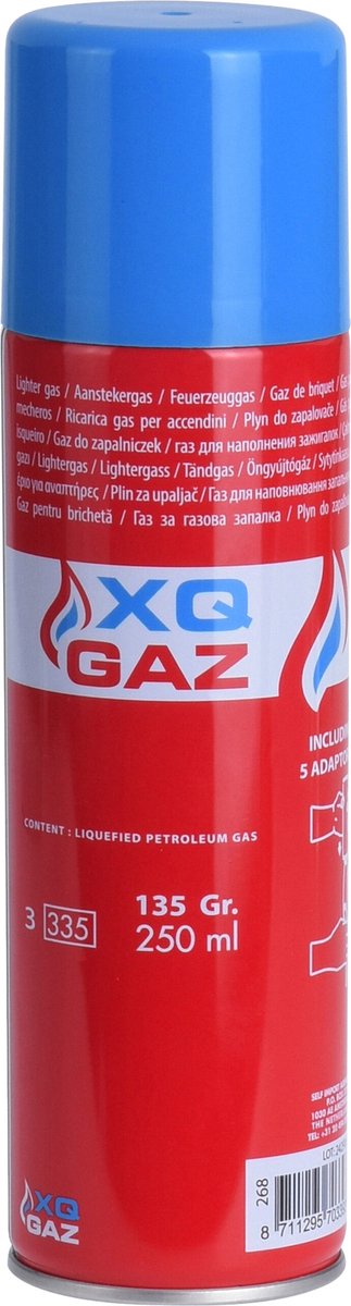 XQ GAZ Gasfles XQ Gas Navulling - 250ML — afbeelding 2