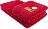 ARTG® Towelzz - Badmat - 100% Katoen - Zware kwaliteit - 50 x 80 cm -  Donkerrood - Deep Red