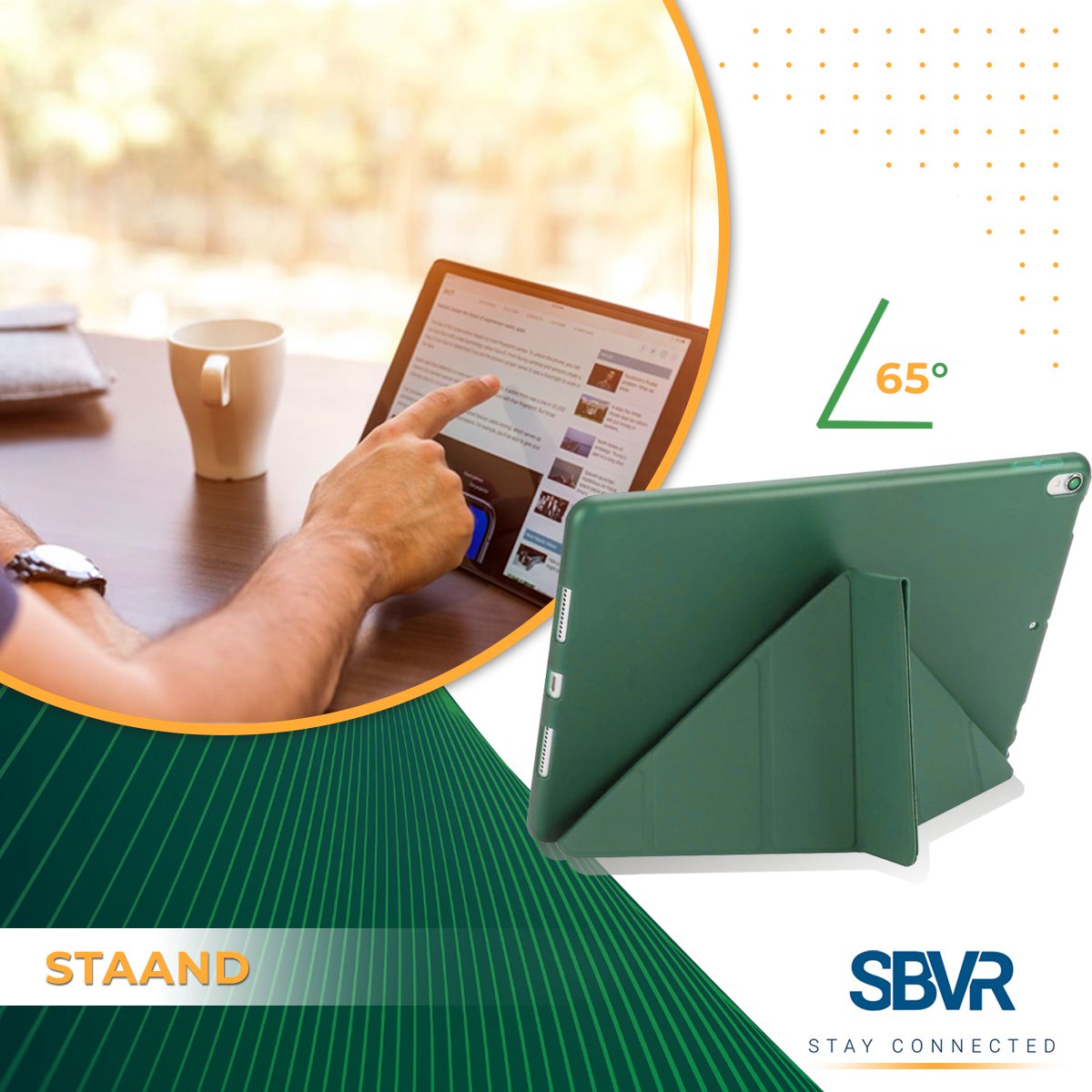 SBVR - Apple iPad Case 2018 - 9,7 pouces - Pour iPad 6ème Génération -  Smart Cover 