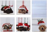 Kerstkaarten – 25 Stuks - Dieren - Prettige Kerst – 10 x 14 cm – K-181