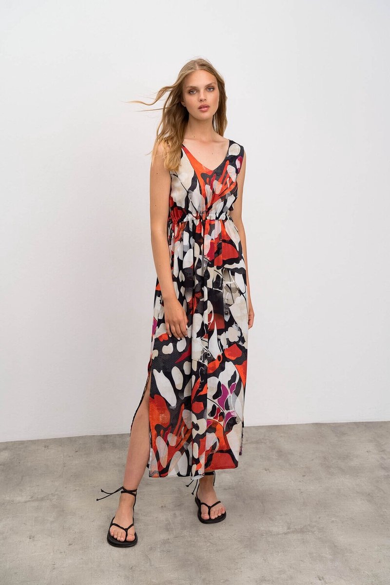 Vamp - zomerjurk - Multicolor - Maat S