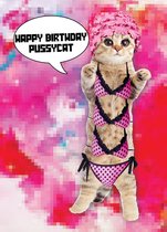 Kaart “Happy birthday pussycat” 15st