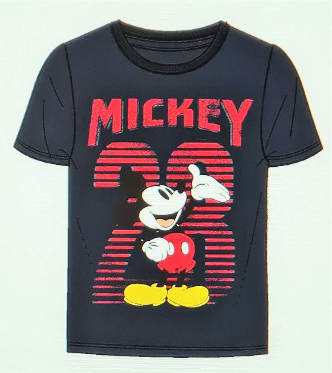 Disney Mickey Mouse T-shirt Zwart Maat 128