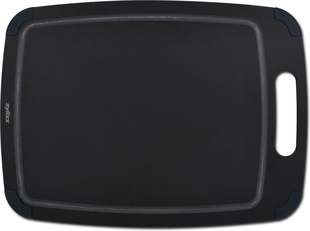 Zyliss Snijplank Houtvezel - Large (L) - 44.5 x 33 cm - Vaatwasserbestendig - Zwart/Bruin