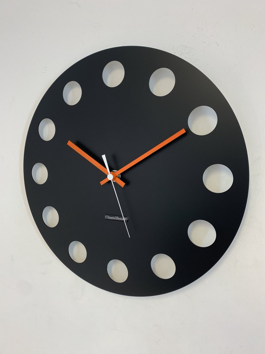Wandklok ChantalBrandO CETARA BLACK -- MODERN DESIGN --