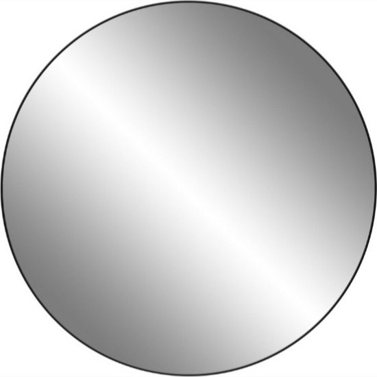 Extreem Grote Ronde Spiegel - 110 cm - XXXL - Subtiele Zwarte Lijst - Hangspiegel - Hangende Spiegel - Make-up Spiegel