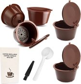 Hervulbare Dolce Gusto Koffie Cups | Koffie Cups Capsules | Navulbare Koffiecapsules Dolce Gusto | Herbruikbare Koffiecups Dolce Gusto | Milieubewust | Kostenbesparend | GRATIS Schepje & Reinigingskwastje