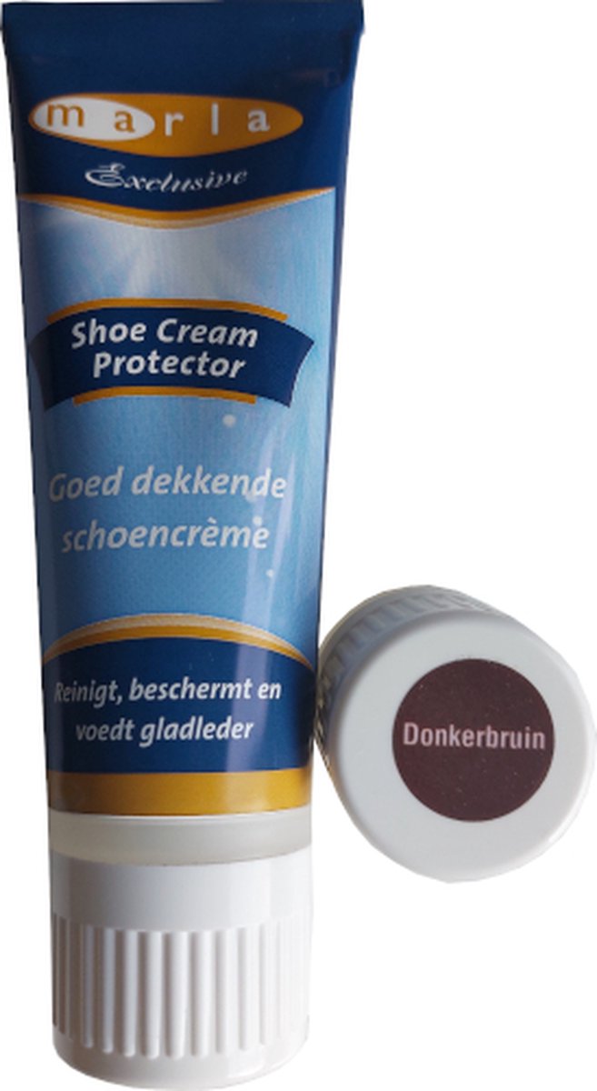 Marla Shoe Cream Protector Tube - Donker Bruin - 75 ml (Schoenpoets - Schoensmeer)