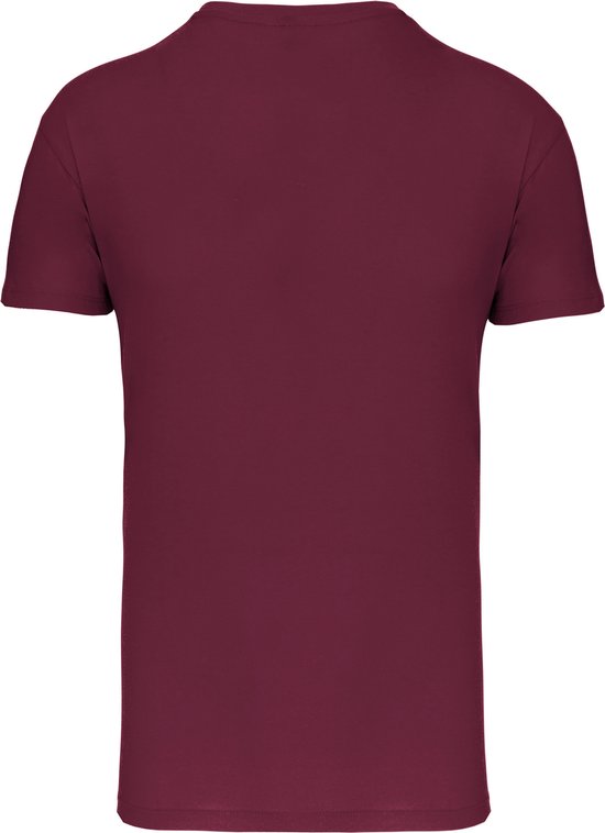 Wijnrood T-shirt met V-hals merk Kariban maat L