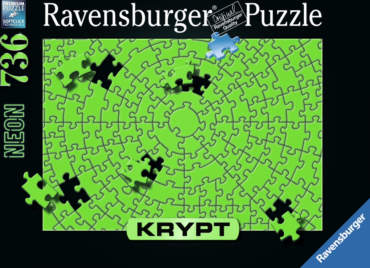 Puzzle Ravensburger Krypt Vert Fluo - Puzzle - 736 pièces | bol
