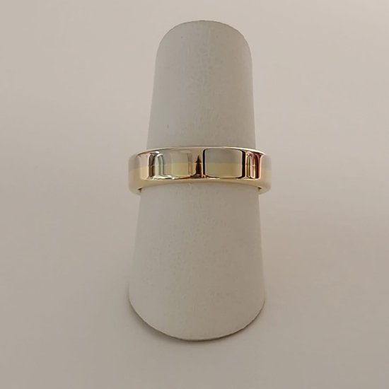 trouwring - dames - Aller Spanninga - 102 - wit/geelgoud – sale Juwelier Verlinden St. Hubert - van €848,= voor €552,=