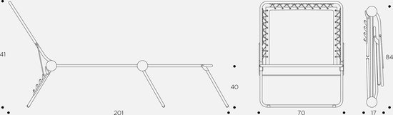 Lafuma Siesta -Stretcher - Ligbed - Inklapbaar - Verstelbaar - Ocean II van Lafuma. — afbeelding 5