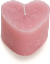 Rustik Lys - Figuurkaars in hartvorm 'Hart' (8 x 5.5 cm) - Pink
