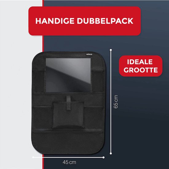 Nince Premium Luxe & Stevige Autostoel Organizer met Tablet Houder - 1 Stuk - Auto Stoel Organiser van Nince — afbeelding 5