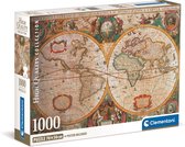 Clementoni High Quality Collection - Puzzel 1000 Stukjes - Old Map - Puzzel Voor Volwassenen