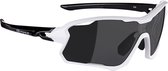 FORCE EDIE Matt Zwart/Wit Polarized Sportbril met UV400 Bescherming en Flexibel TR90 Frame - Unisex & Universeel - Sportbril - Zonnebril voor Heren en Dames - Fietsaccessoires